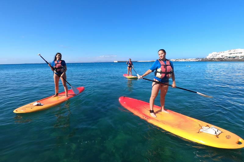 Buceo en Lanzarote, kayak, padle surf y snorkel paddle surf